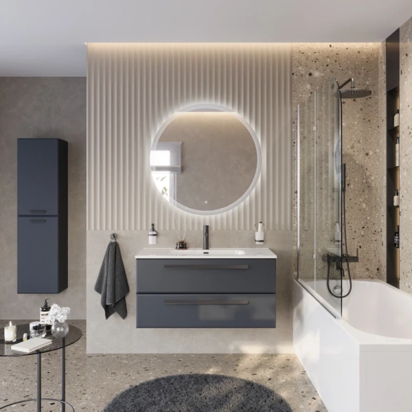 Тумба под раковину Cezares ECO-CER-N-1000-2C-SO-GR-P Grafito без ручек