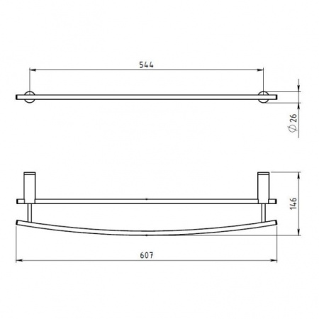 Полотенцедержатель Novaservis Metalia 2 6225.0