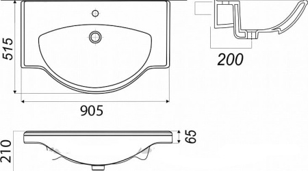 Раковина Sanita luxe Classic 90
