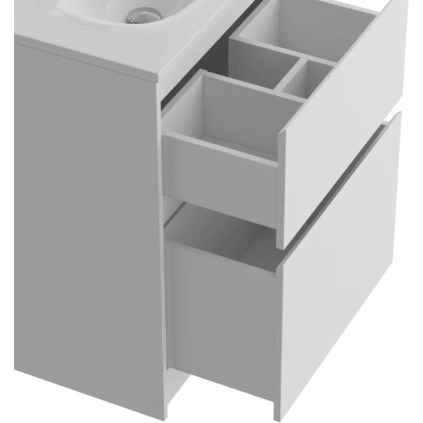 Тумба под раковину BelBagno Kraft 80 KRAFT39-800/390-2C-PIA-BO Bianco Opaco