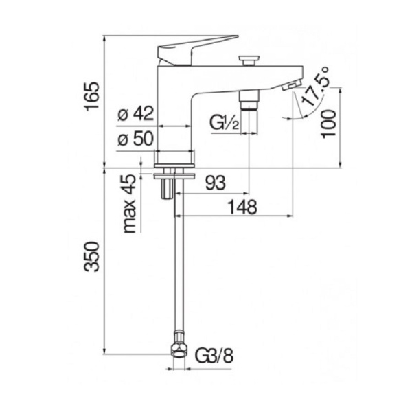 Смеситель на борт ванны Nobili Blues BS101118/10CR