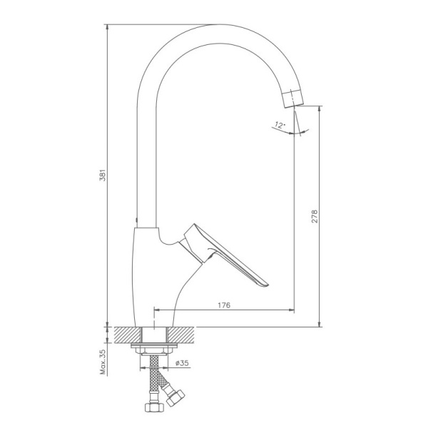Смеситель для кухни Haiba HB70198