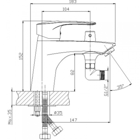Смеситель для ванны Rossinka T (T40-38)