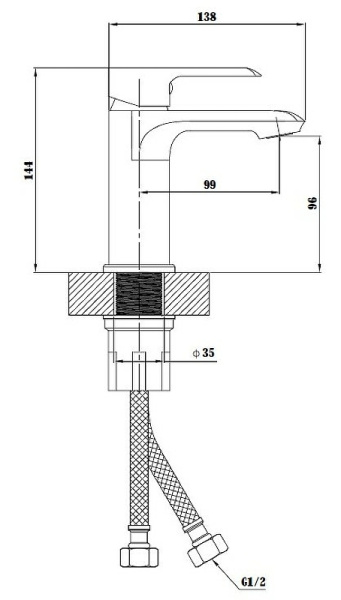 Смеситель для раковин ESKO SORRENTO SR 26