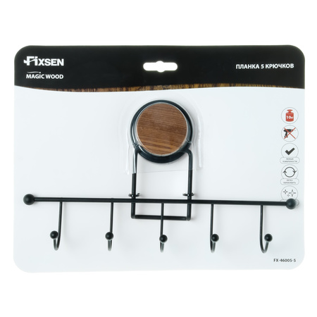 Планка Fixsen 5 крючков MAGIC WOOD FX-46005-5