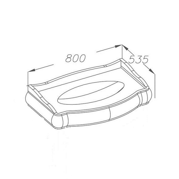 Умывальник мебельный Opadiris Florentina Лоренцо 80 10.220.00800.001