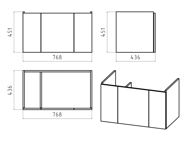 Тумба под раковину Misty Лира 80  Пр-Лир06080-50По