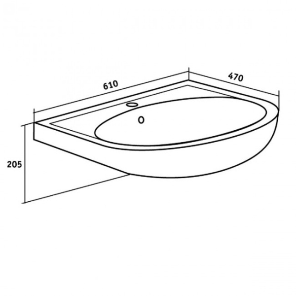 Раковина RUNO мебельная Rosa Уют 60 (00000000154)