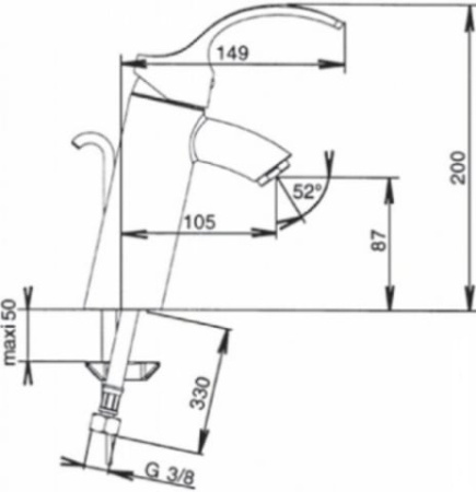 Смеситель для раковины Jacob Delafon Salute E72081-CP