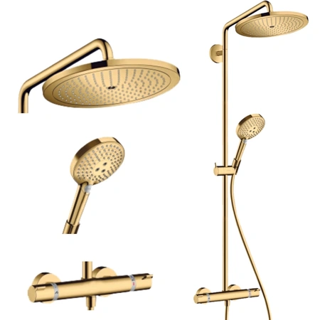 Душевая система Hansgrohe Croma Select S 280 EcoSmart 26891990 полированное золото
