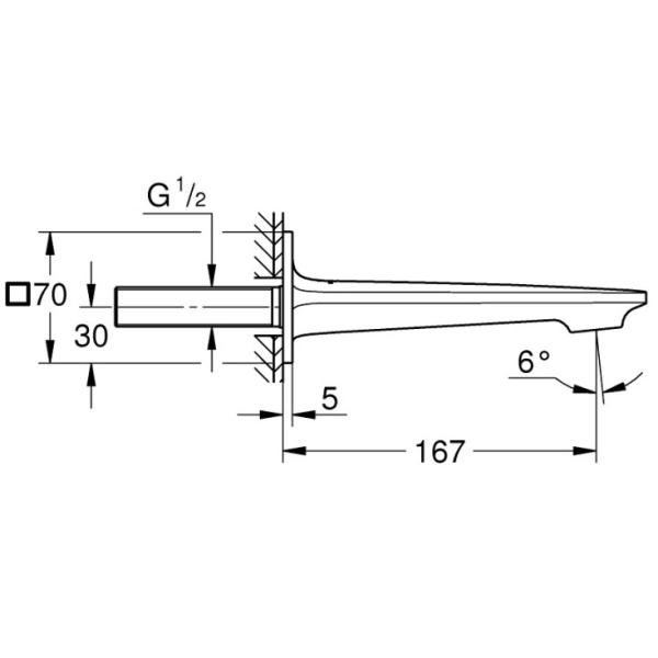 Излив для ванны 167 мм Grohe Allure 13264GN1