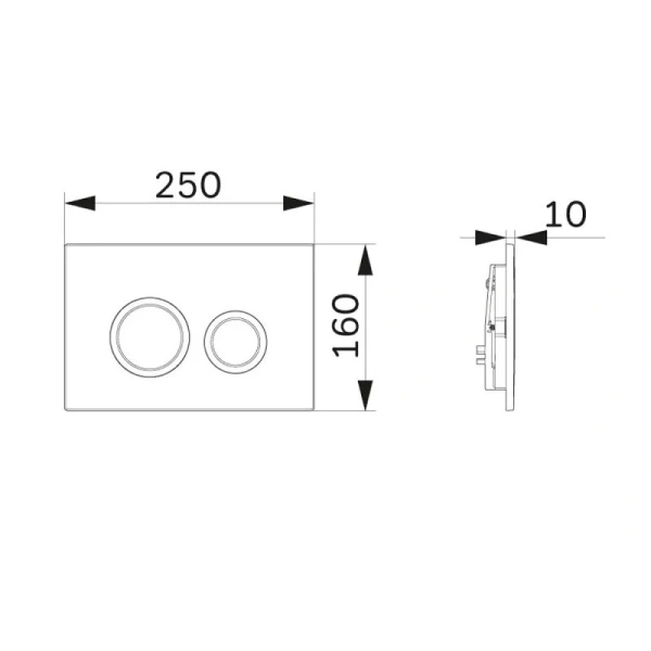 Клавиша смыва Am.Pm ErgoFit L I110101 белый глянец