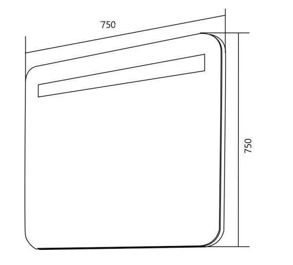 Зеркало (75х75)  1Marka Гармоника 75 Лайт У23254