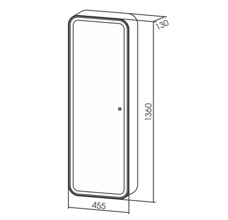 Зеркало-шкаф (45х135) Silver Mirrors Понтианак LED-00002360