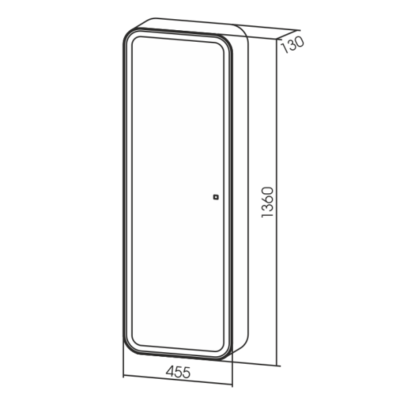 Зеркало-шкаф (45х135) Silver Mirrors Понтианак LED-00002360