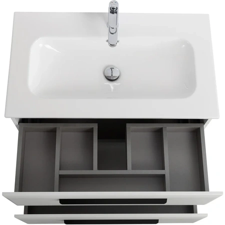 Тумба под раковину Cezares ECO-CER-N-800-2C-SO-BL Bianco Lucido без ручек