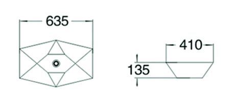 Раковина накладная (64,5х42) SantiLine SL-1059