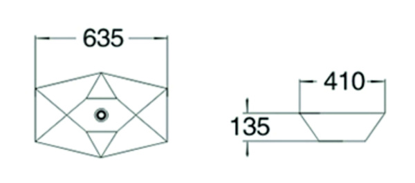 Раковина накладная (64,5х42) SantiLine SL-1059