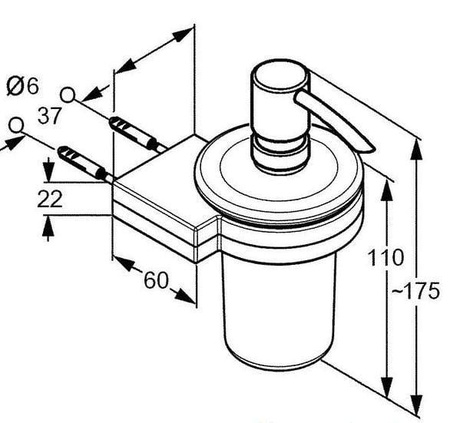 Дозатор жидкого мыла Kludi A-xes 4897605