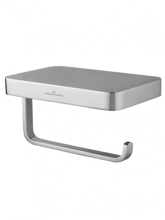 Держатель для туалетной бумаги с полкой WONZON & WOGHAND FLAT, хром WW-9736