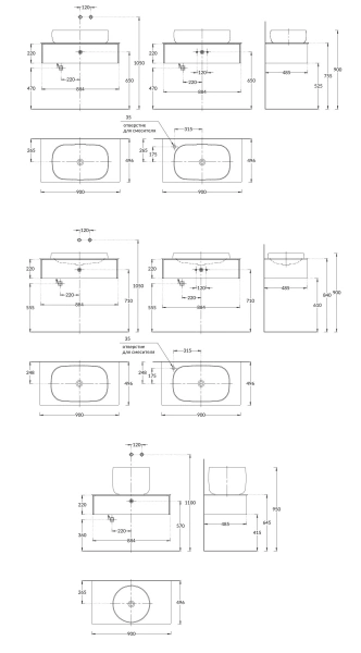 Тумба под раковину Kerama Marazzi Magica MA.90.1\VR.M