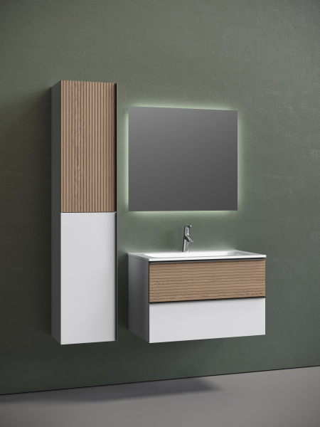 Тумба под раковину Sancos  Delta DL80W дуб светлый