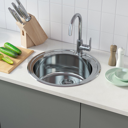 Мойка кухонная из нержавеющей стали IDDIS Suno (SUN49P0i77)
