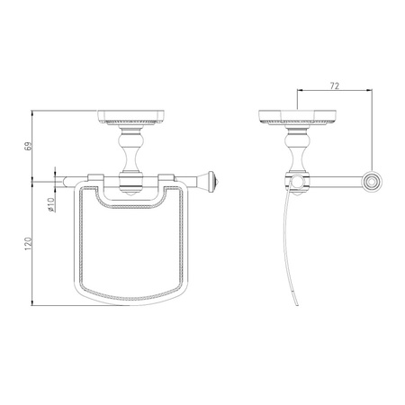 Держатель для туалетной бумаги Bronze de Luxe Royal S25003