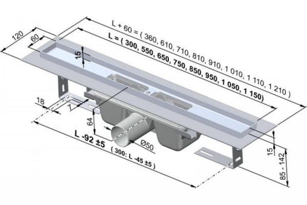 Душевой лоток AlcaPlast APZ101-750 Low