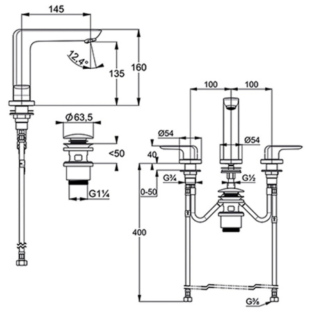 Смеситель для раковины Kludi Ameo 413930575