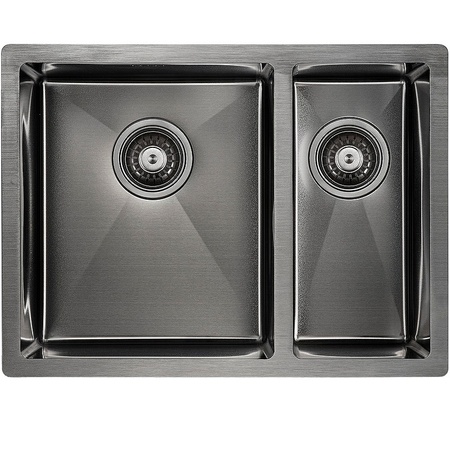 Кухонная мойка Paulmark  Zusat PM225944-GML вороненая сталь левая