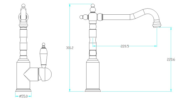 Смеситель для кухни Boheme Medici Ripresa 101-SW