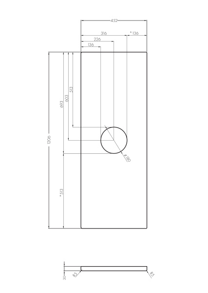 Столешница под раковину Aquaton Брук 120 центр (20+80+20) 1A204905BC010
