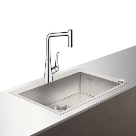 Кухонная мойка из нержавеющей стали combi Hansgrohe Select 43209800