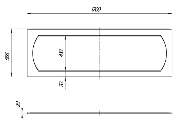 Панель Marka One DIPSA/DINAMIKA/LIBRA/AELITA/CALYPSO/AGORA 170 02дип1775