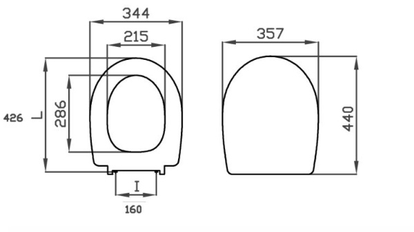 Крышка для чаши Roca Victoria Nord черная ZRU9000102