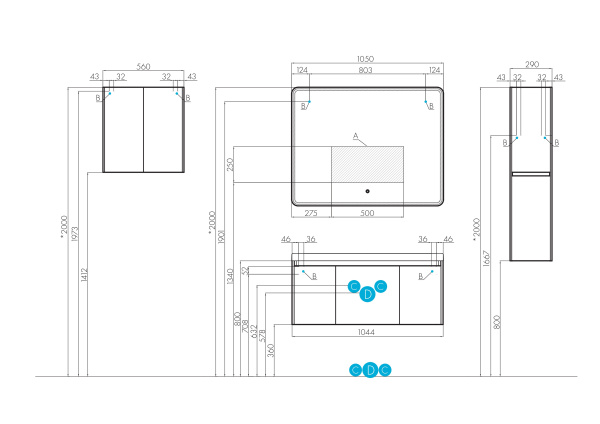 Пенал Aquaton Шерилл 1A206503SH010