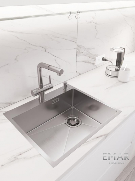 Кухонная мойка (56х50) EMAR EMB-560(TOP) PVD Nano Satin