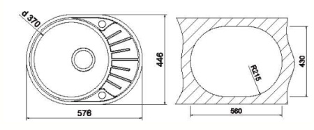 Кухонная мойка (63x50) Oulin OL-R101