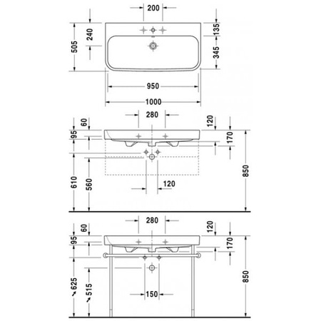 Умывальник для мебели Duravit 2318100000