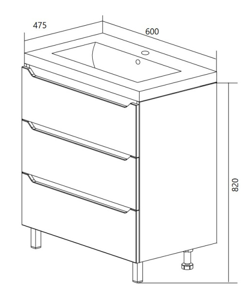 Тумба под раковину 1Marka  Кода 60Н У57594