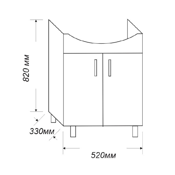 Тумба Sanita Luxe Идеал IDLSACW56013F1