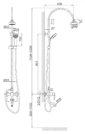 Душевая система D&K DA1363701C11