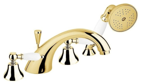 Смеситель на борт ванны Cezares FIRST FIRST-BVD-03-M золото