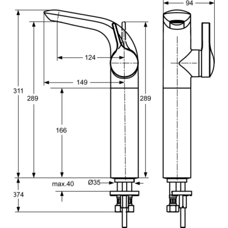 Смеситель для раковины Ideal Standard Melange A4266AA