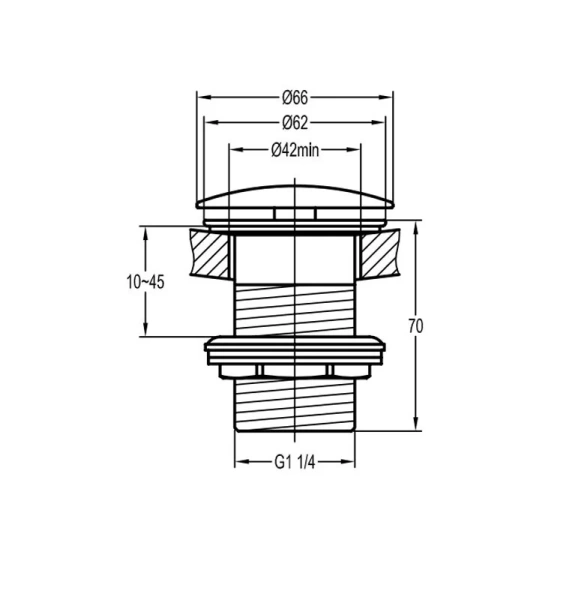 Донный клапан Cezares Eco ECO-SC-BORO