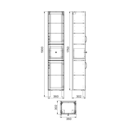 Пенал напольный IDDIS Oxford 36 см (OXF36W0i97)