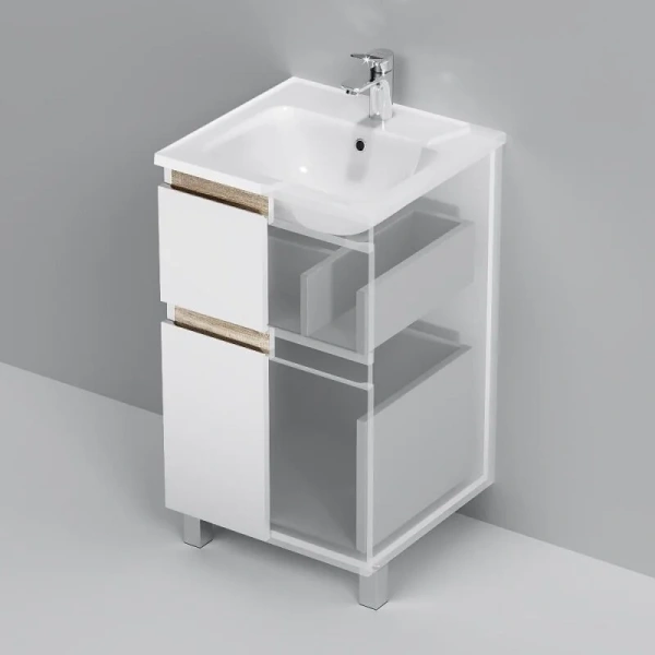 Тумба без раковины 60 см Am.Pm Sense M85AFSX06021WG белый глянец