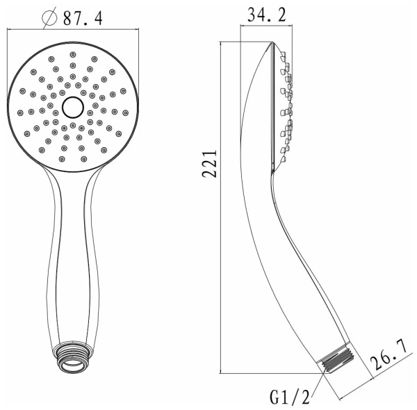 Лейка душевая Lemark, 1-функциональная (LM8119C) Лейка душевая Lemark, 1-функциональная (LM8119C)
