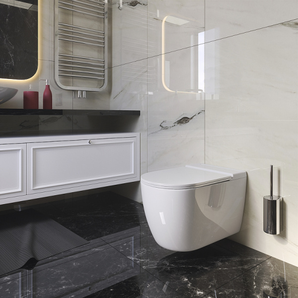 Унитаз подвесной безободковый Grossman impuls GR-5502 с сиденьем микролифт